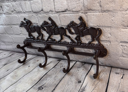 Racehorse coat rack